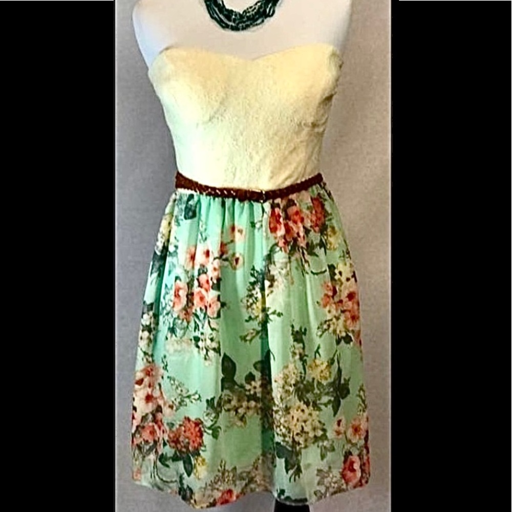 City Triangles Strapless Dress